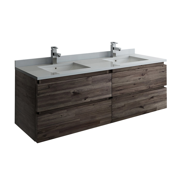 Fresca Formosa 60" WallMounted Double Bathroom Vanity Set & Reviews Perigold